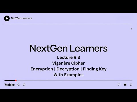 Information Security | Vigenere cipher Solved example | Encryption | Decryption | How we Find key ?