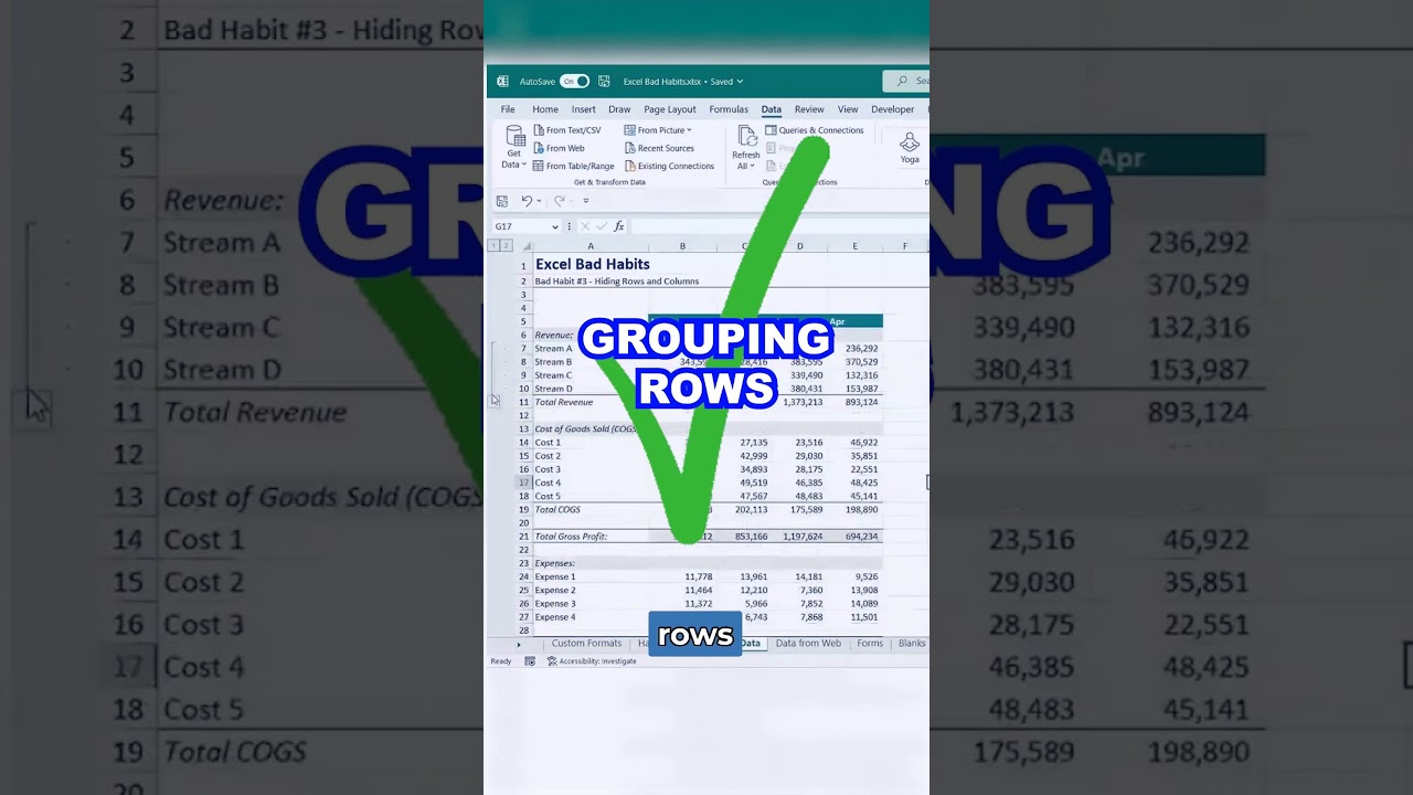 Efficient Techniques for Hiding Rows and Columns in Excel