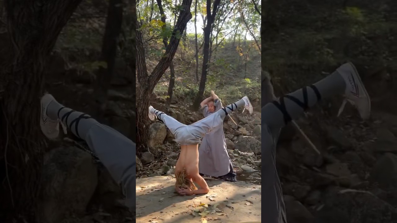 Shaolin Temple Training by Shaolin Master 🔥🧘‍♂️ #shaolin #shorts #martialarts