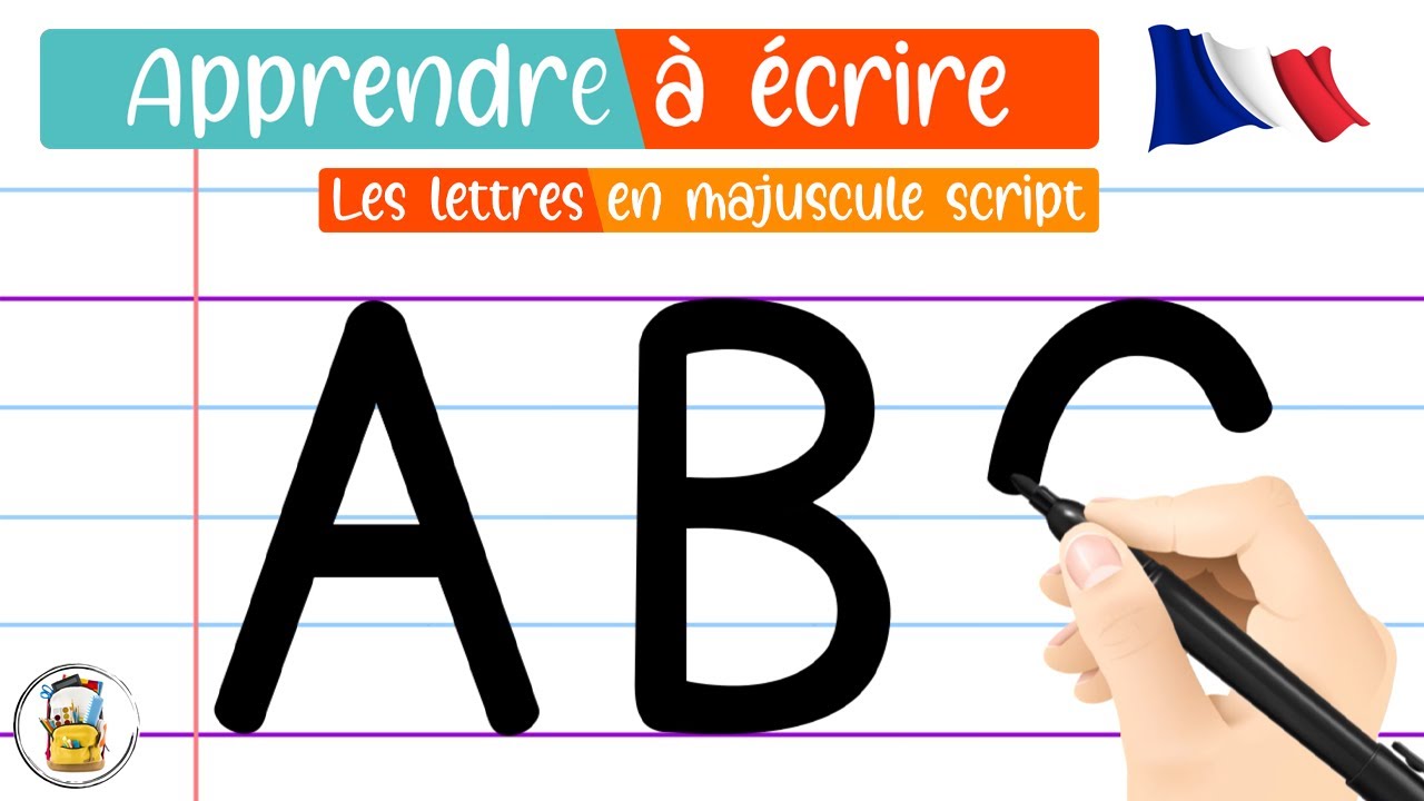 Apprendre À Écrire Les Lettres De L'Alphabet En Majuscule Script - Apprendre À Tracer Les Lettres