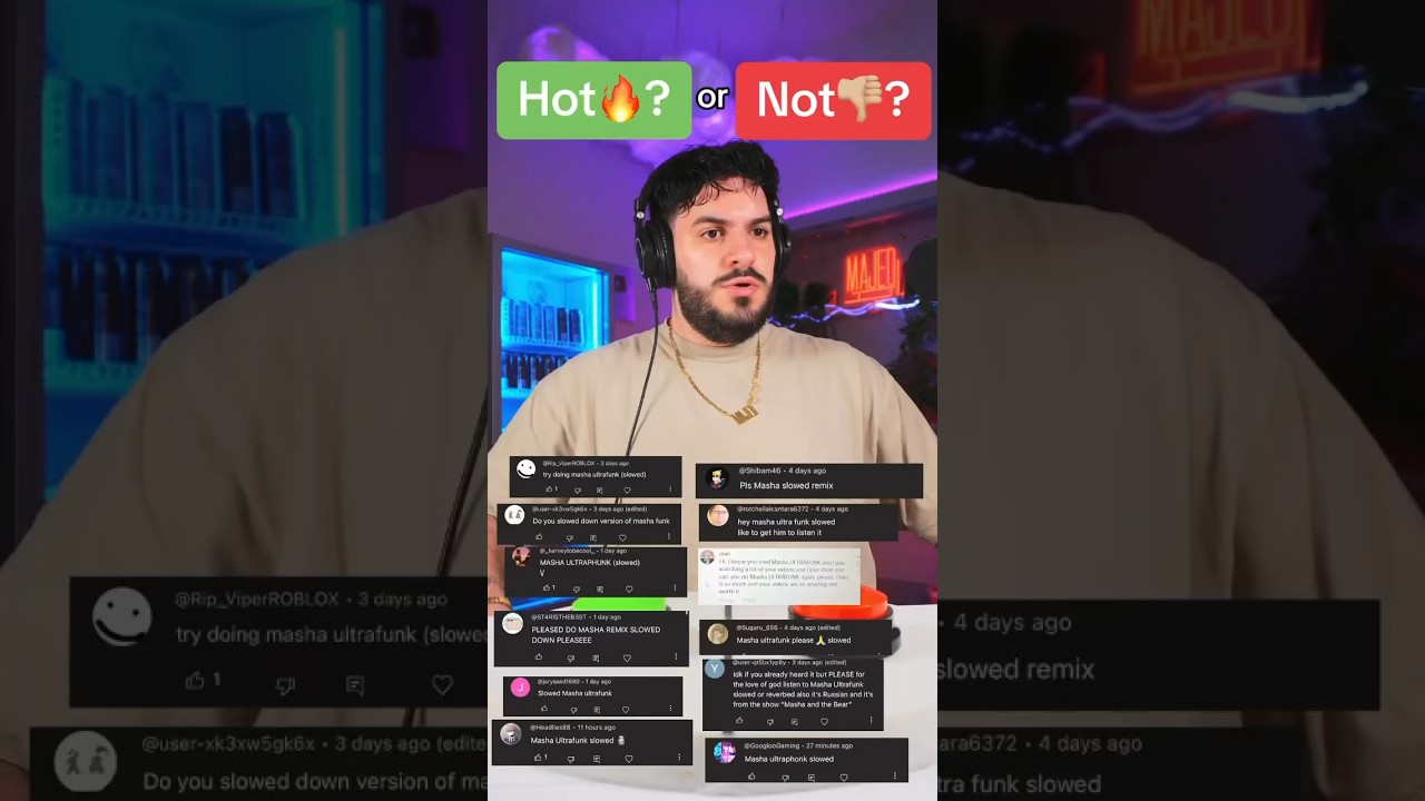 Majed's Epic Reaction to Masha Ultrafunk (Slowed) ๐ถ