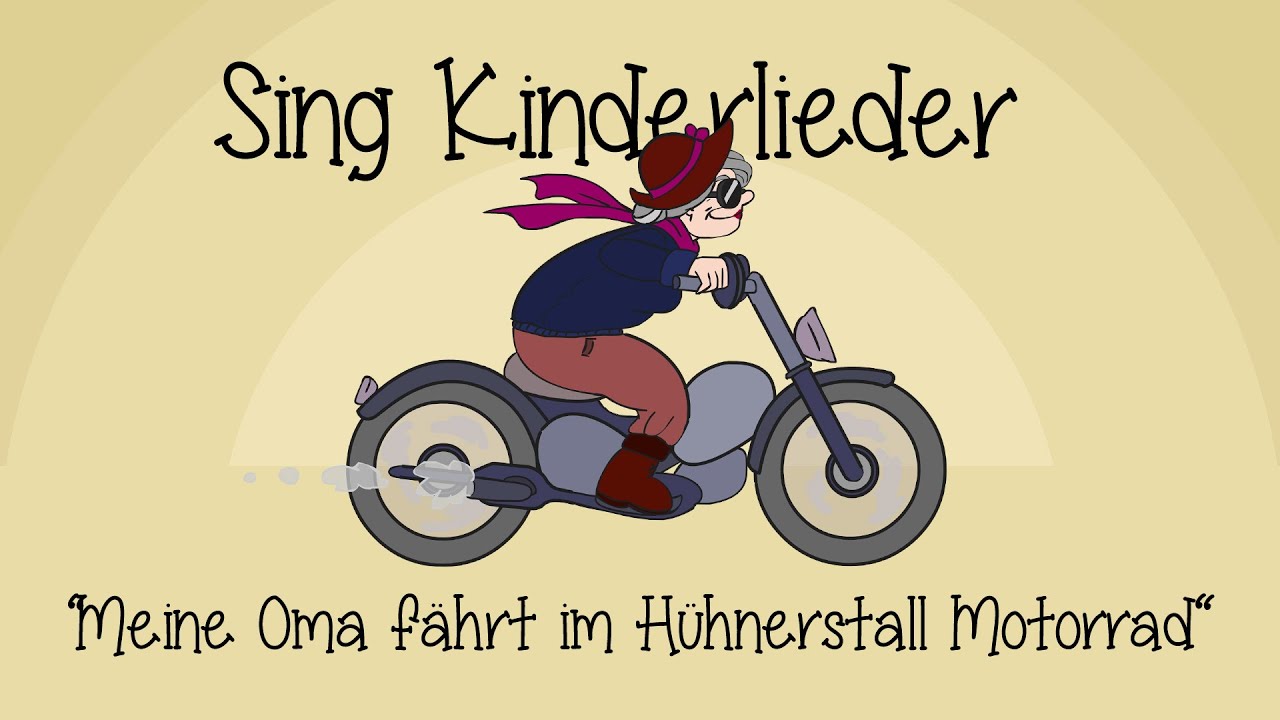 Oma fährt im Hühnerstall Motorrad 🚲 Kinderlied zum Mitsingen