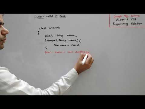 Abstract class in java, Abstract class and Abstract method in java