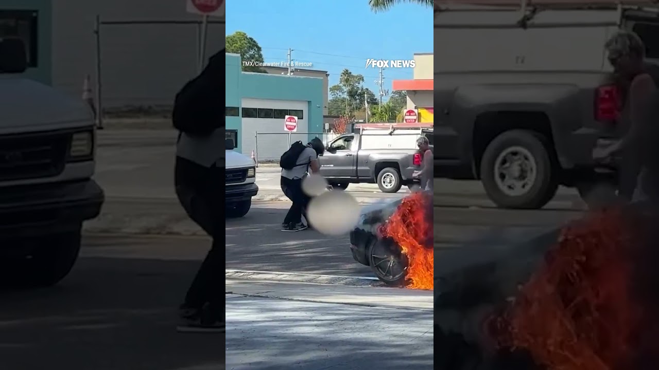 Heroic Rescue: Good Samaritans Save Driver from Burning Car 🚗🔥