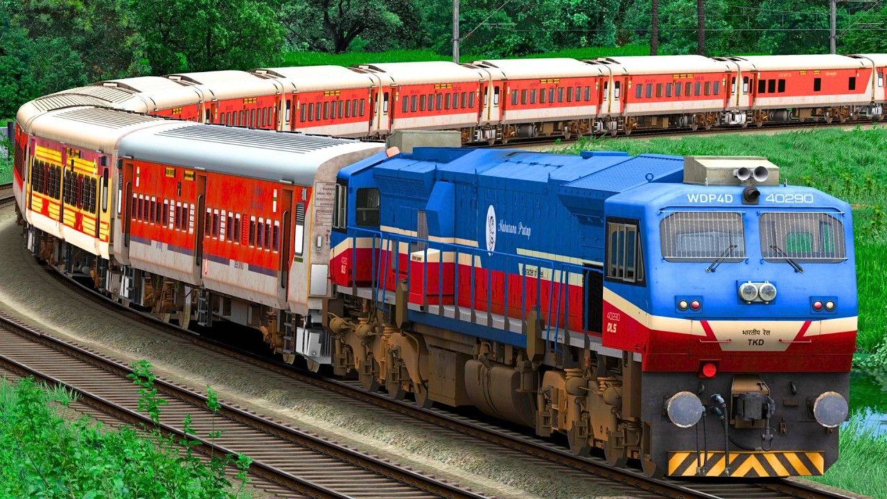 TRAIN CROSSING HIGH SPEED IN CURVED RAIL | BUMPY RAILROAD | Train Simulator | Railwork | NTG GAMING