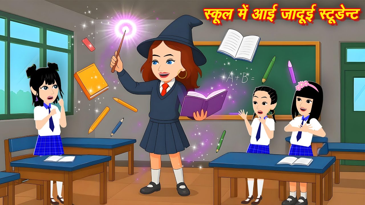 जादुई स्टूडेंट: मजेदार और रोमांचक हिंदी कार्टून कहानी ✨