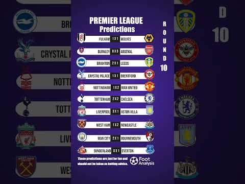 Premier League Round 10 Predictions ⚽🔥 | Who Takes the Lead This Week?