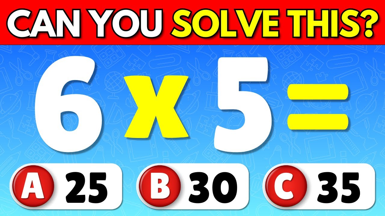 Can You Pass This Math Quiz? From Easy to Impossible! 🧠