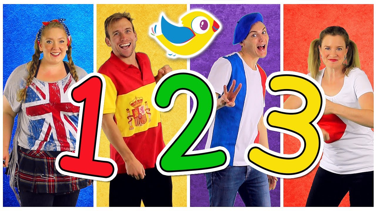 Counting to 10 in 4 Languages! Kids' Numbers Song
