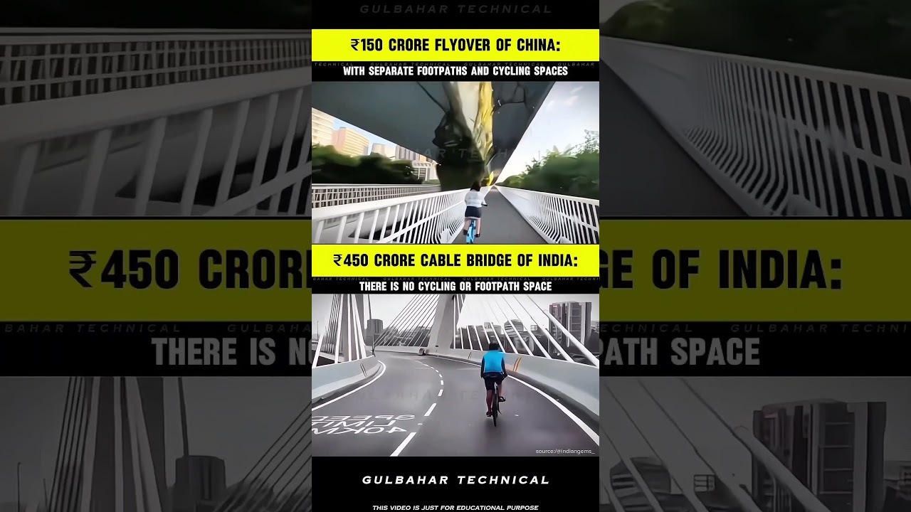 India vs China Bridge Costs & Design Comparison 🇨🇳