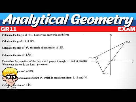 Grade 11 Analytical Geometry Exam Questions