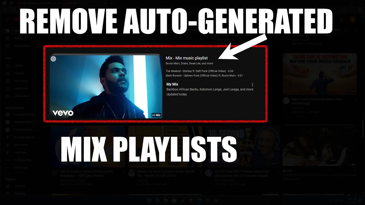 Remove Auto-Generated YouTube Mixes Forever 🎵