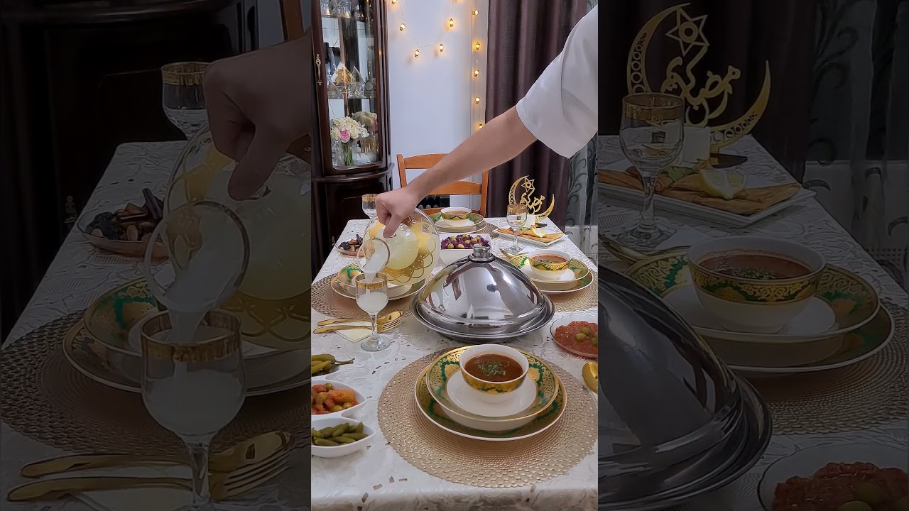 طاولة رمضانية بسيطة ولذيذة لتجهيز الإفطار بسهولة 🍽️