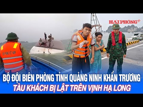 BĐBP tỉnh Quảng Ninh khẩn trương cứu tàu khách bị lật trên Vịnh Hạ Long