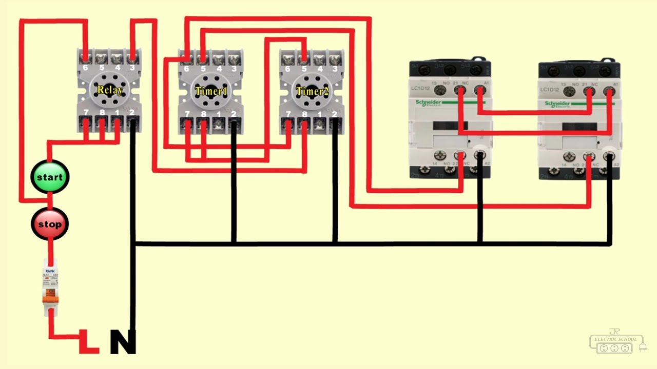 Auto Reversing Forward/Reverse Motor Circuit Diagram