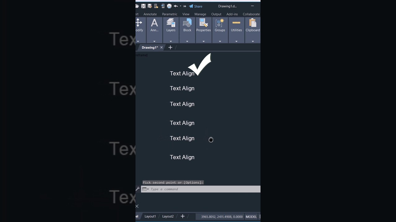 Perfect Text Alignment in AutoCAD with TEXTALIGN