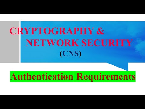 #Authentication  Requirements In Cryptography and Network Security #cns #jntuh #conceptclearbydrmvk
