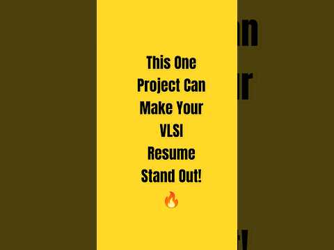 This One Project Can Make Your VLSI Resume Stand Out! 🔥