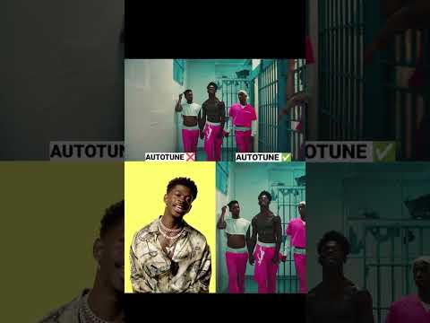 Lil Nas X - INDUSTRY BABY Autotune VS No Autotune short #shorts