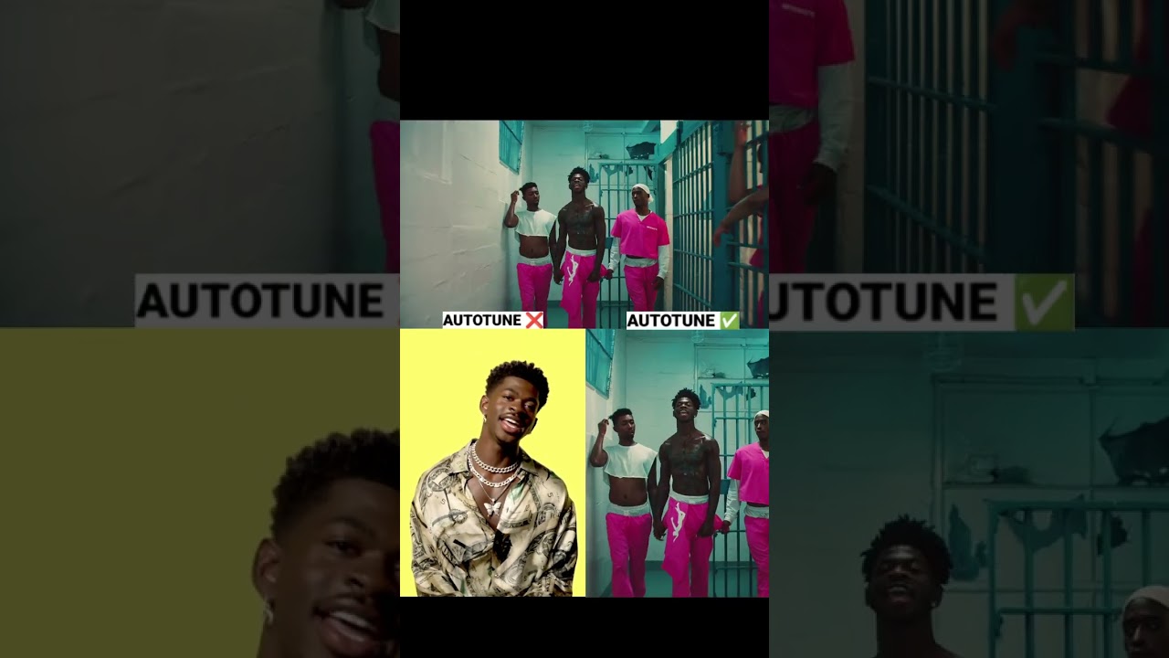 Lil Nas X - INDUSTRY BABY Autotune VS No Autotune short #shorts