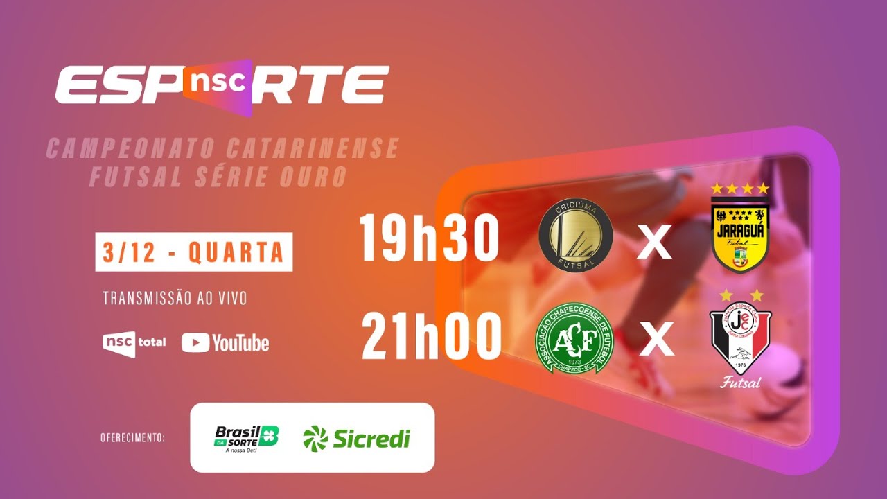 AO VIVO: Criciúma x Jaraguá & Chapecoense x Joinville 🏆