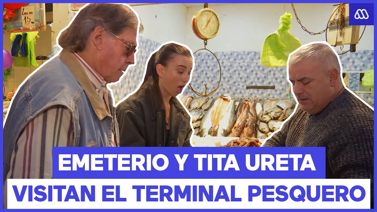 Emeterio y Tita Ureta en Paseo por el Terminal Pesquero