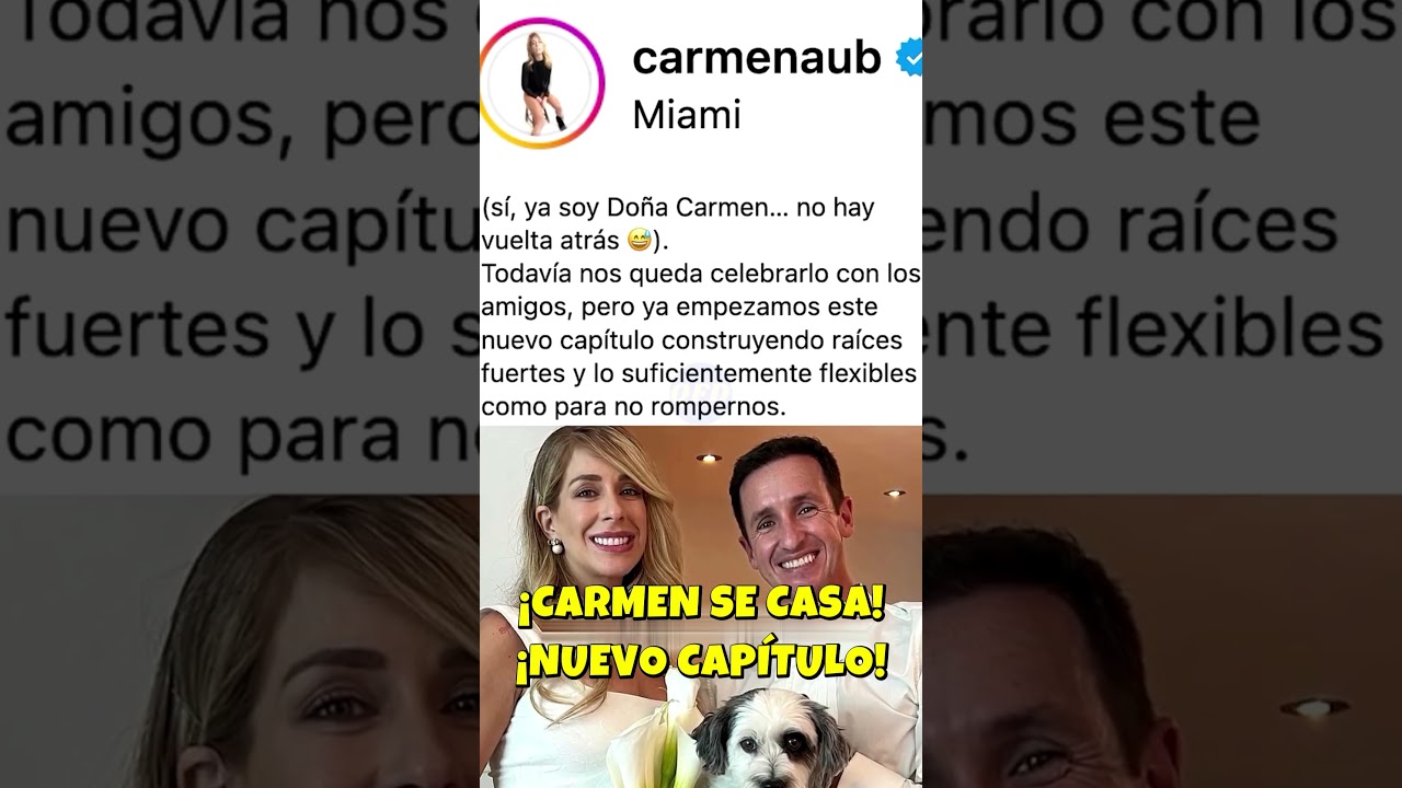 Carmen Aub se casó antes de ser mamá 💍