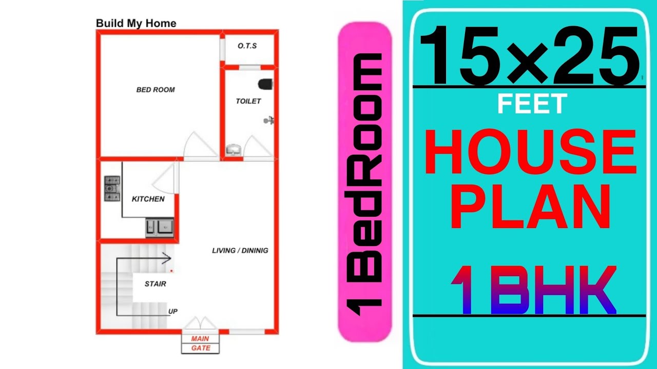 🏠 15 x 25 small 🤔 house plan II 15 x 25 ghar ka naksha II ☝ bhk plan || 375 sqft home design