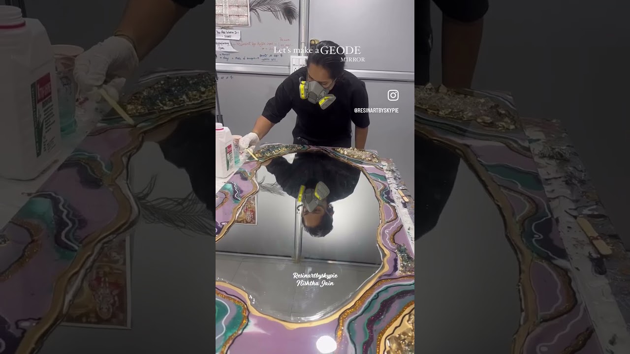 Mirror Geode Art with Resin ✨