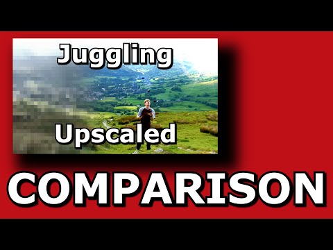 AI Upscaling Comparison - Juggling Video