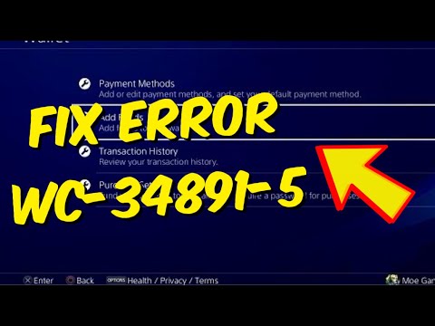 How To Fix PS4 Error WC-34891-5 | How To Fix Invalid Credit Card Error (Working 2024)