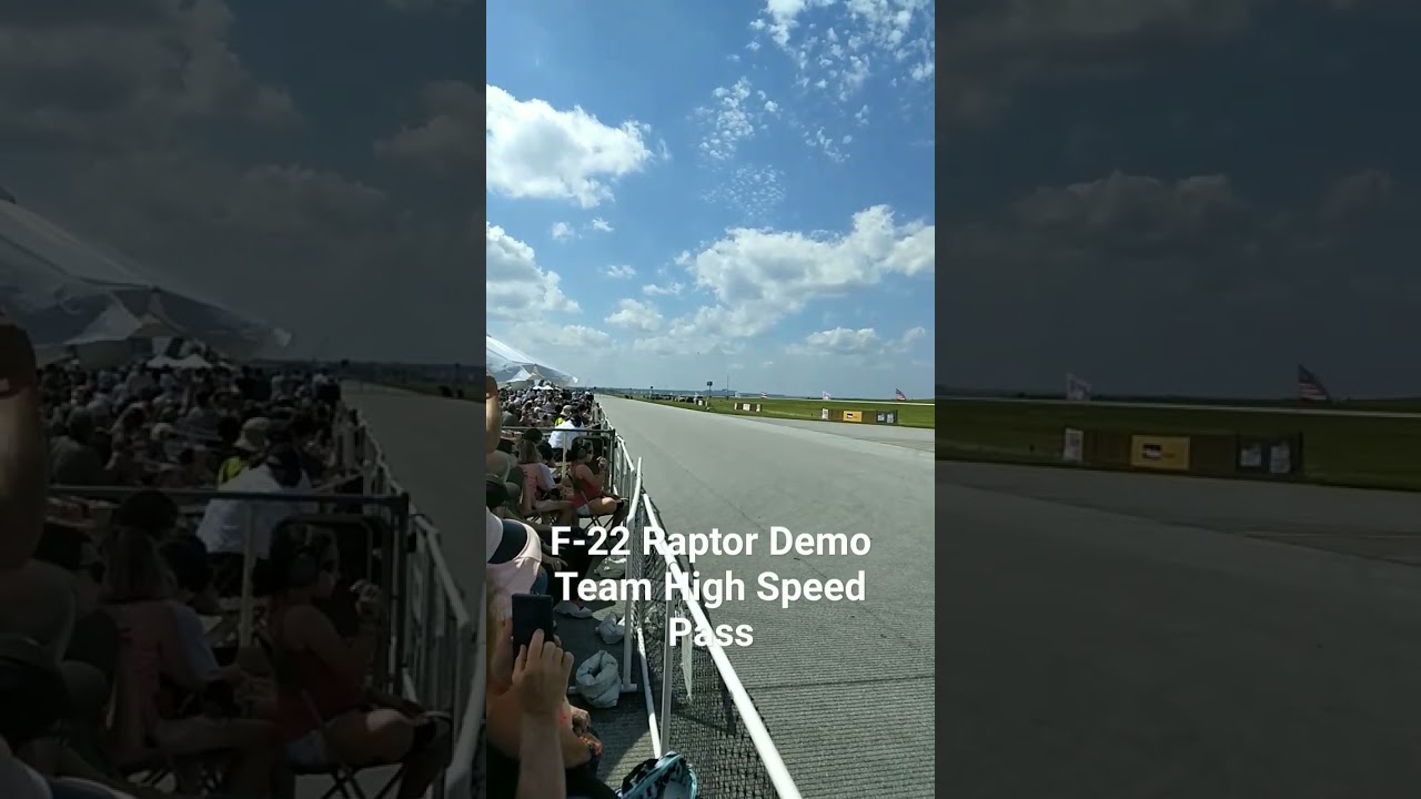 F-22 Raptor Demo Team High-Speed Pass at CNAS 2023