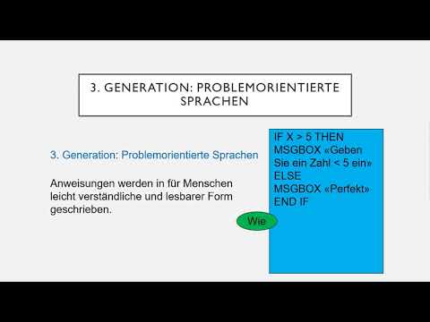 Genrationen von Programmiersprachen