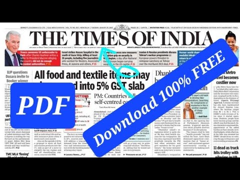 🔥 Times of India Epaper PDF Free 2025 – Easy Download
