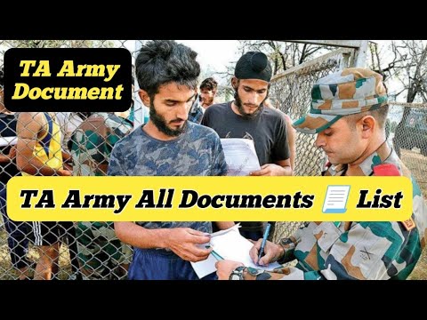 TA Army Bharti 2025 ll Document Kya kya Chyia ll All Document 📃 List ll TA Army Rally Document