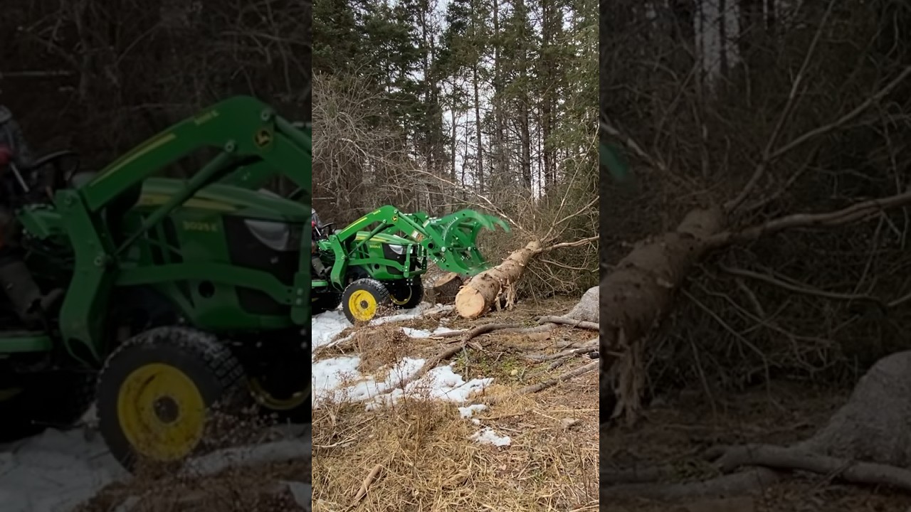 John Deere 3025E Compact Tractor with Grapple 🌱