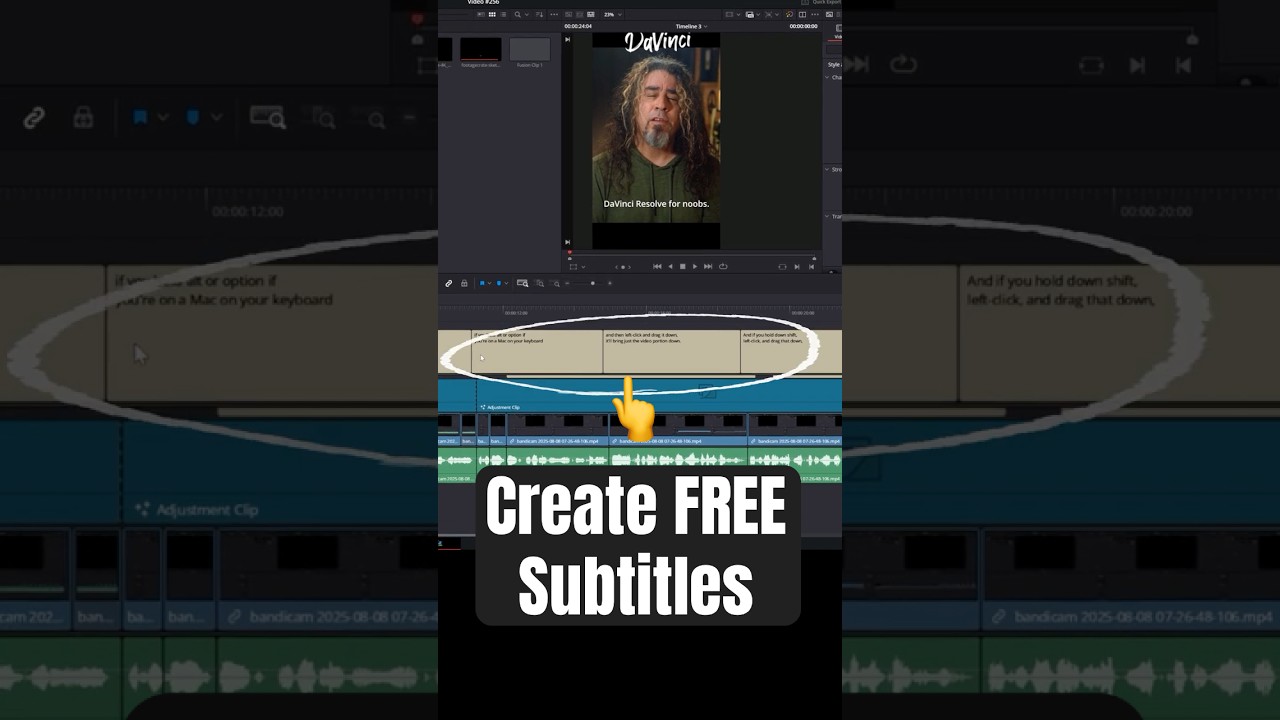 Create Captions & Subtitles in DaVinci Resolve Free