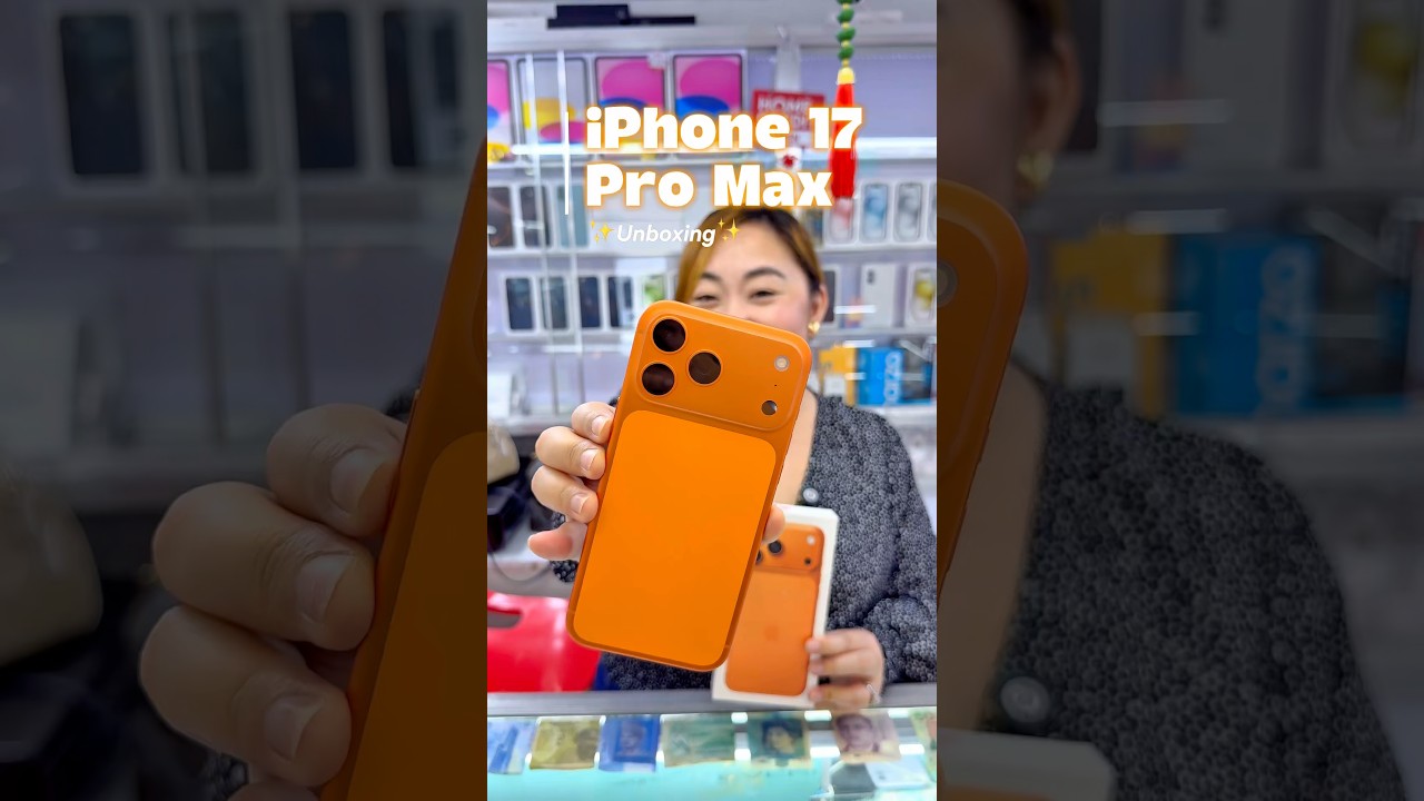 Unboxing iPhone 17 Pro Max in Cosmic Orange ✨