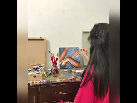 1x1 show - Erum Akhtar introducing her piece "the Surreptitious"