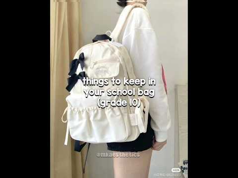 Things to keep in your school bag 🎒✨️ Grade 10 (REQUESTED) #bag #school #schoolbag #aesthetic
