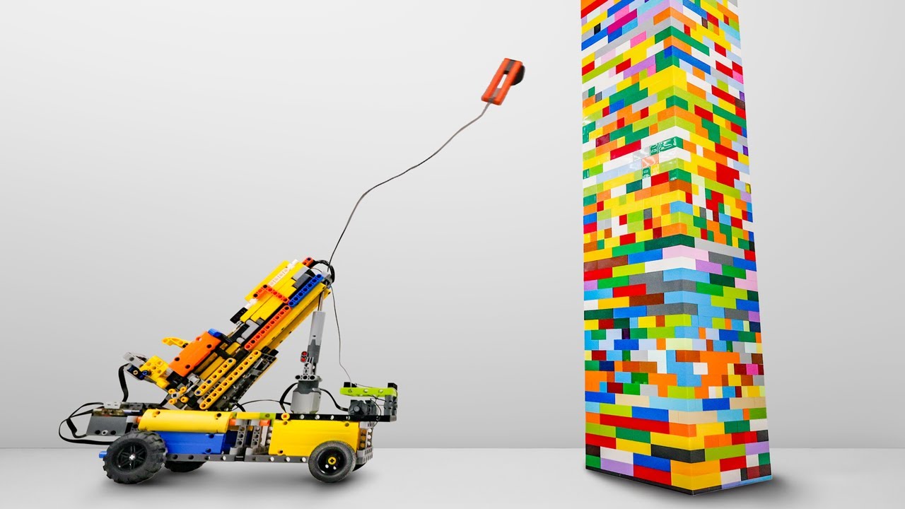 Lego Engineering Challenge! Destroying a Tower with a Custom Car