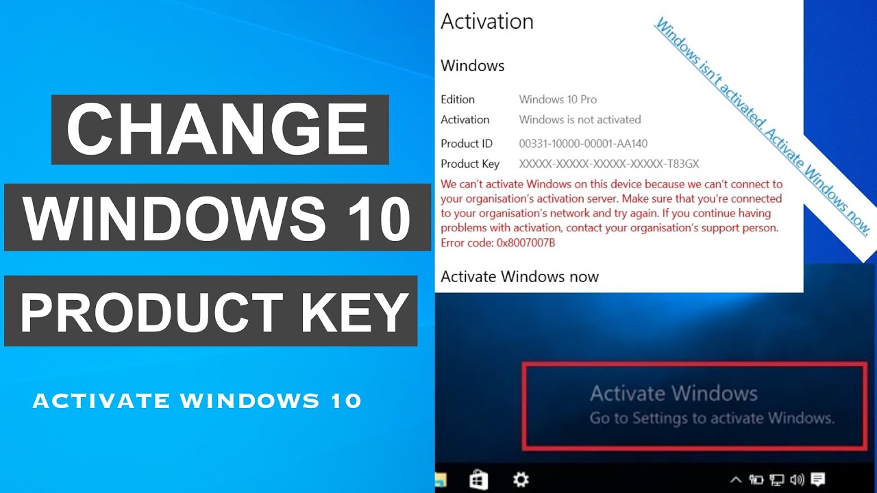 Change Windows 10 Product Key & Activate 🔑