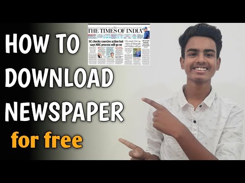how to download any newspaper PDF for free in English.
