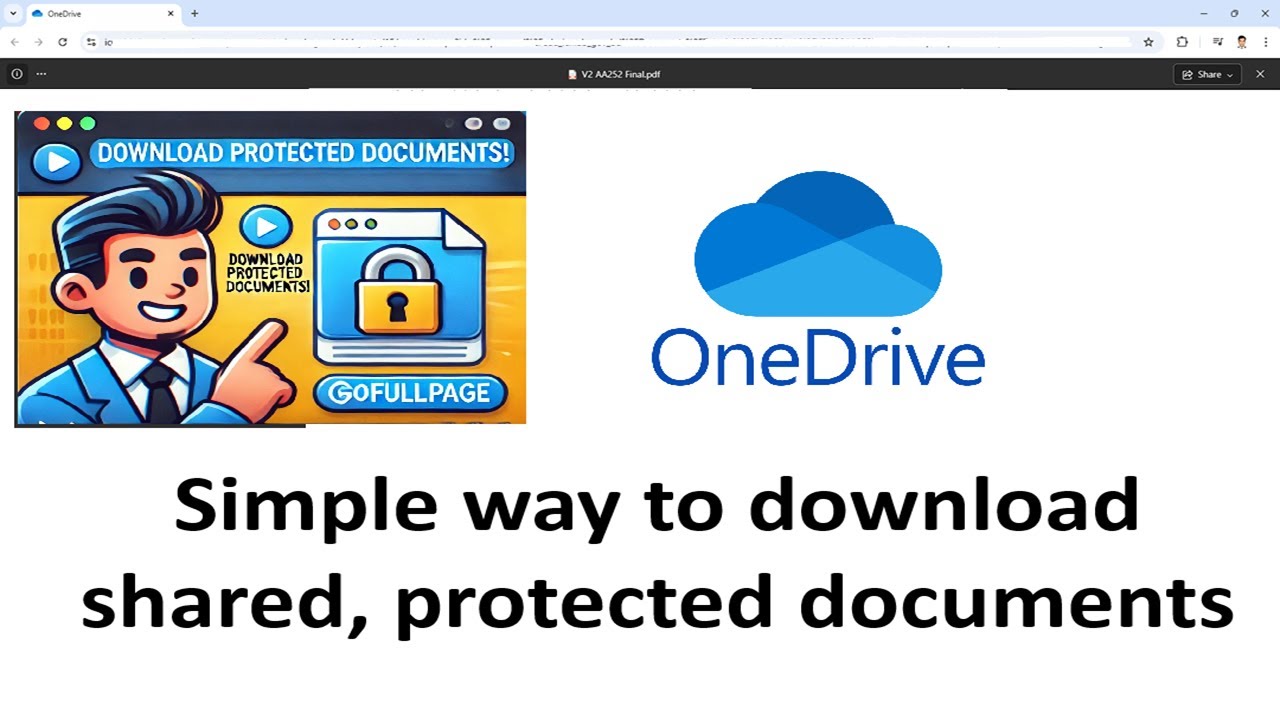 How to Download Shared and Protected Documents from OneDrive | Web Browser Guide