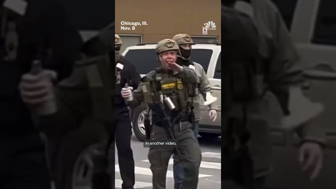 Federal agents clash with Chicago crowd over immigration raids
