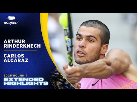 Arthur Rinderknech vs. Carlos Alcaraz Extended Highlights | 2025 US Open Round 4