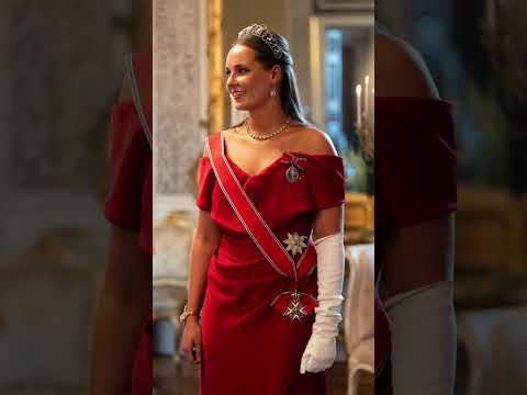 Princess Ingrid Alexandra Stuns in Red at Royal Banquet! 👑❤️🇳🇴