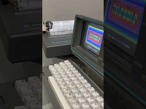 Retro Father’s Day card made with Commodore SX-64, The Print Shop and dot matrix printer #asmr #80s