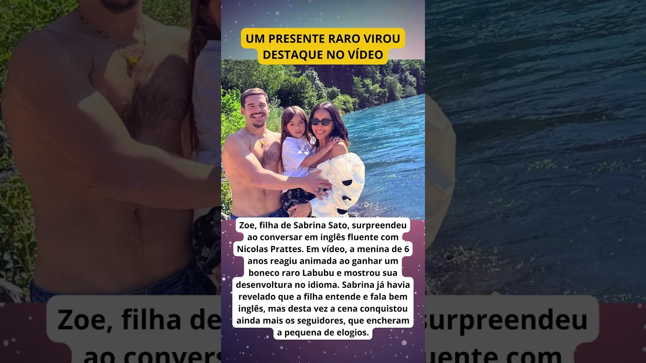 Filha de Sabrina Sato, Zoe, fala inglês fluente aos 6 anos 🇬🇧