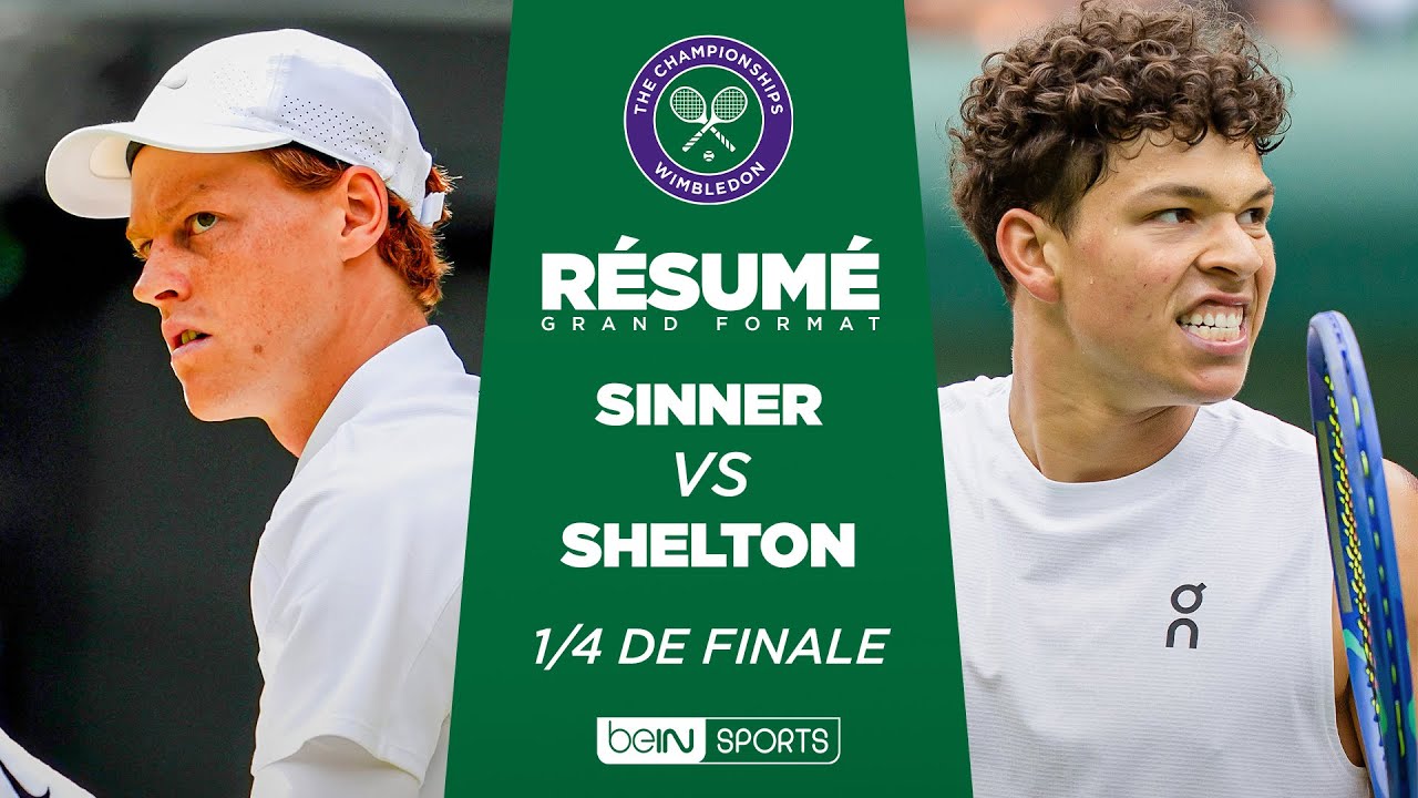 Wimbledon Quarter-Final: Jannik Sinner vs Ben Shelton – Live Match Highlights 🎾